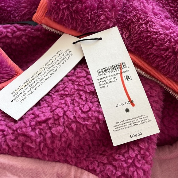 Ugg Marlene Sherpa Jacket Pink S - Picture 3 of 3